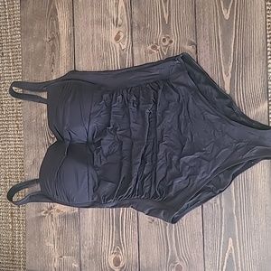 1 piece black bathing suit